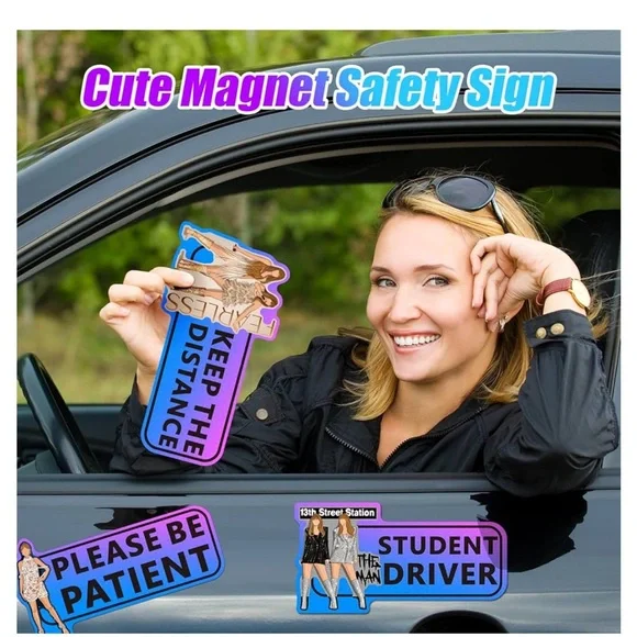 Student Driver Sticker Magnet Set - Picture 6 of 7